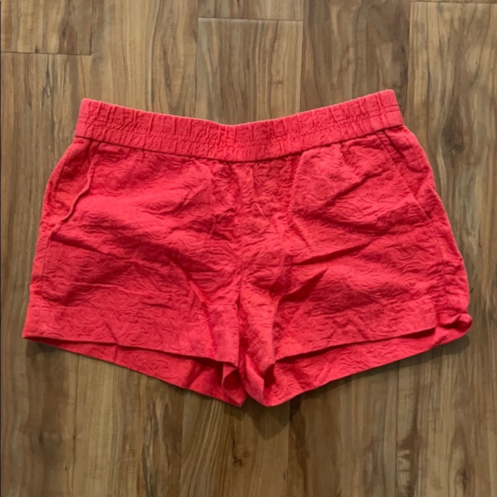 J. Crew Red Pull on Shorts